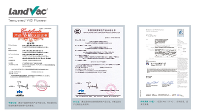 What testing and certification has LandVac tempered vacuum glass passed?